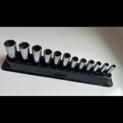 Snap-On Tools 3/8” drive , 12pc, deep, 6 point, Metric, chrome Set