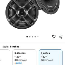 8" Car Coaxial Speakers