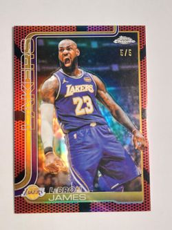 2025-26 Topps Chrome Update Basketball Red LeBron James 5 / 5
