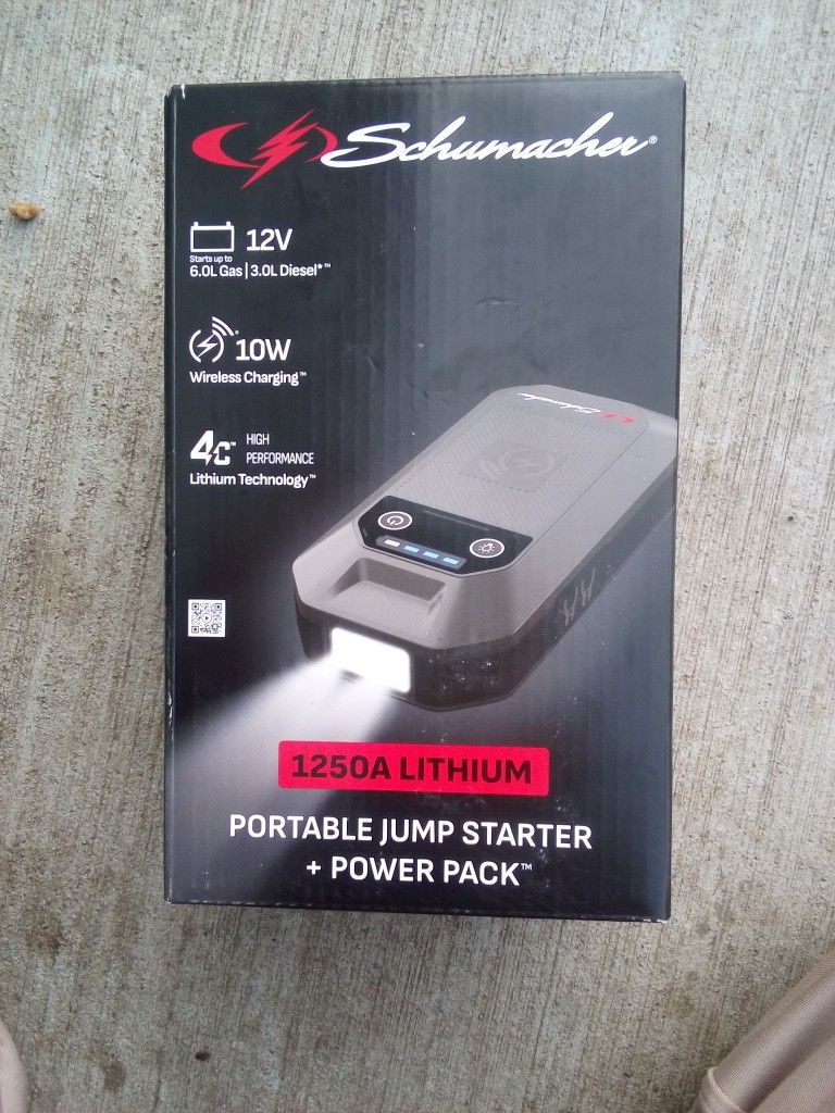 1250A Portable Jump Starter & Power Pack