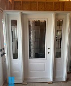 White Exterior Door with Sidelights