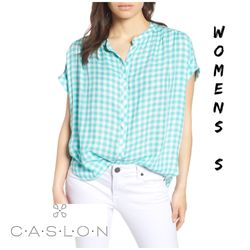 Final Sale NWT Women’s Designer Caslon Front Button Top Sz:S