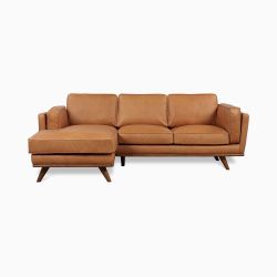 West Elm Zander Leather 2-Piece Chaise Sectional (91.5")
