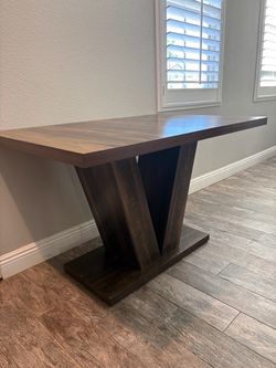 Brand New Modern Wood Dining Table with V-Base
