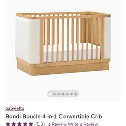 Bondi Boucle 4 In 1 Convertible Crib