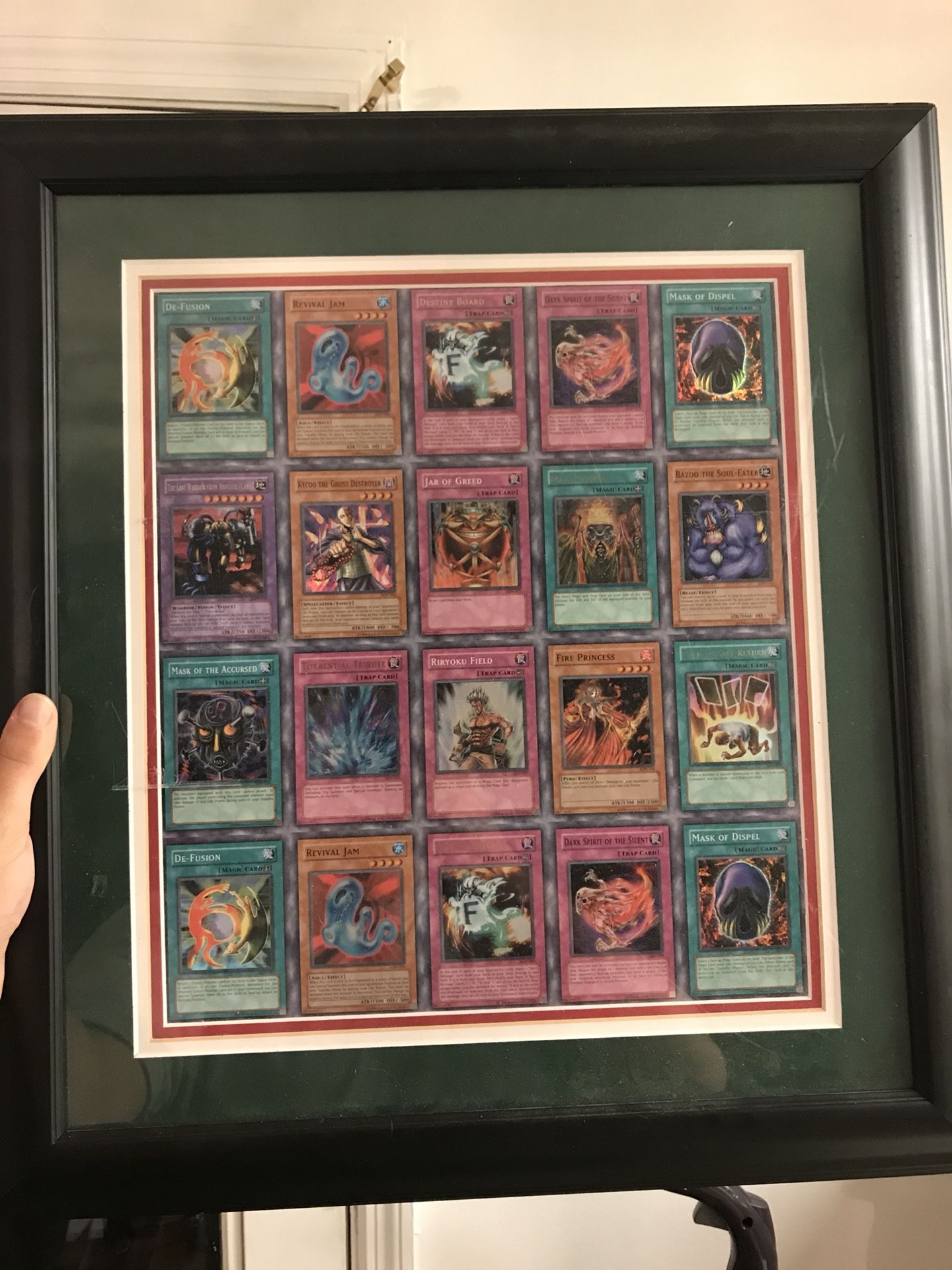 Uncut sheet of yugioh cards