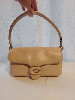 Beige Coach Pillow Tabby Shoulder Bag
