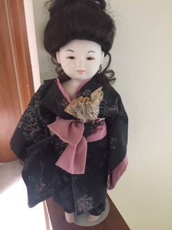 19” Japanese Doll with stand