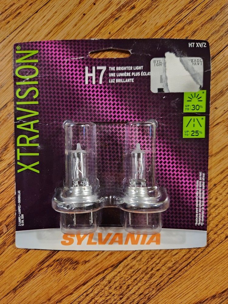 Sylvania H7 XtraVision Halogen Headlight Bulb, Pack of 2, New Sealed