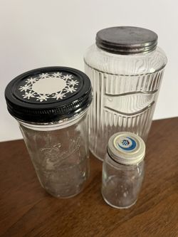 Old Vintage Glass Jars