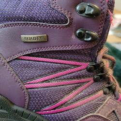 Women's Steel Toe Boots Purple Size 8