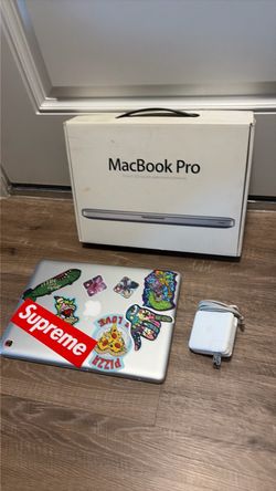 Apple MacBook Laptop with Stickers w charger and original box