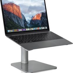 Adjustable Height Laptop Stand for Desk, Ergonomic Laptop Riser for 11–15 Inch Laptops, Tilted Desktop Lift with Anti-Slip Platform, Up to 33 lbs