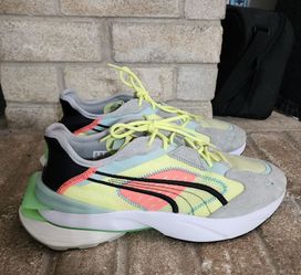 Puma PWRFRAME OP-1 Abstract sneakers in a Solar Yellow colorway, size 10.5 Men's