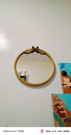 Women empowerment mirror with scripture.