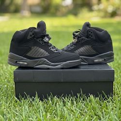 Jordan Air Jordan 5 OG Black High Top Retro Men's Sneakers