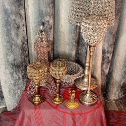 Crystals Set Of Candle Holders