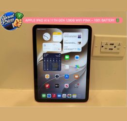 Apple iPad A16 11th Gen 128GB WiFi Pink – 100% Battery 🔋