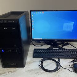 PowerSpec Desktop Computer + 23" Acer Monitor i3 16GB 512GB  W11 Pro