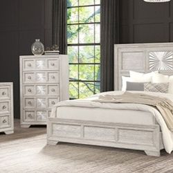 Brand New Grey Upscale 4pc Queen Bedroom (Available In Eastern King)