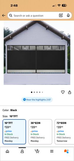 Magnetic Garage Screen Door