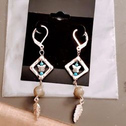 S925 D Buckle Dangle Earrings