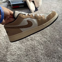 Jordan Air low brown elephant sneakers 