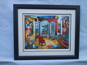 Alexander Astahov Chagall's I And The Village Ltd Signed Framed