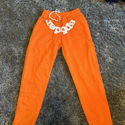 Sp5der Legacy Sweatpants Orange Size Medium 