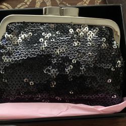 Victoria Secret Black and silver sequence coin Purse