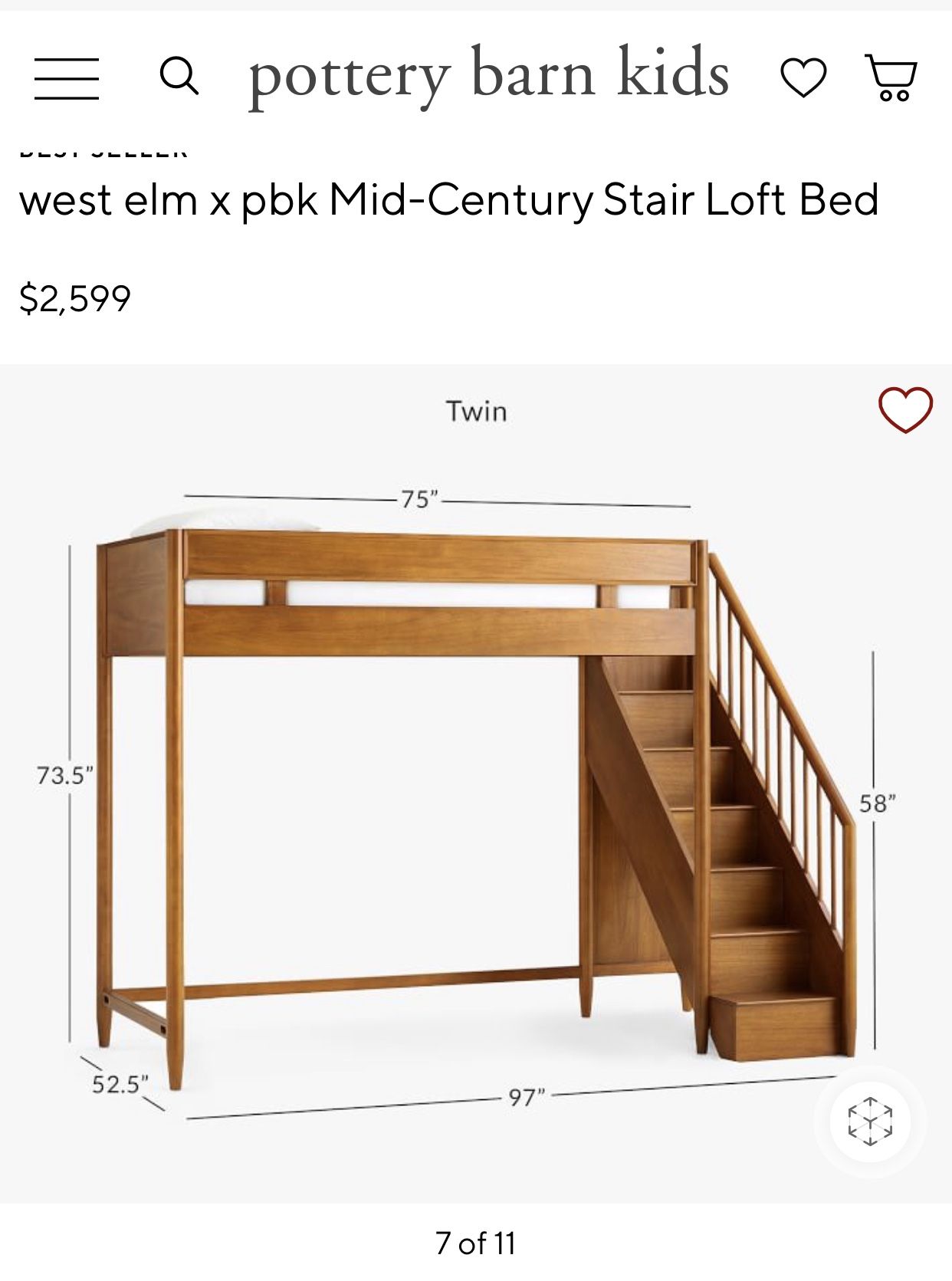 Pottery Barn Twin Loft Bed for Sale in Kansas City, MO OfferUp