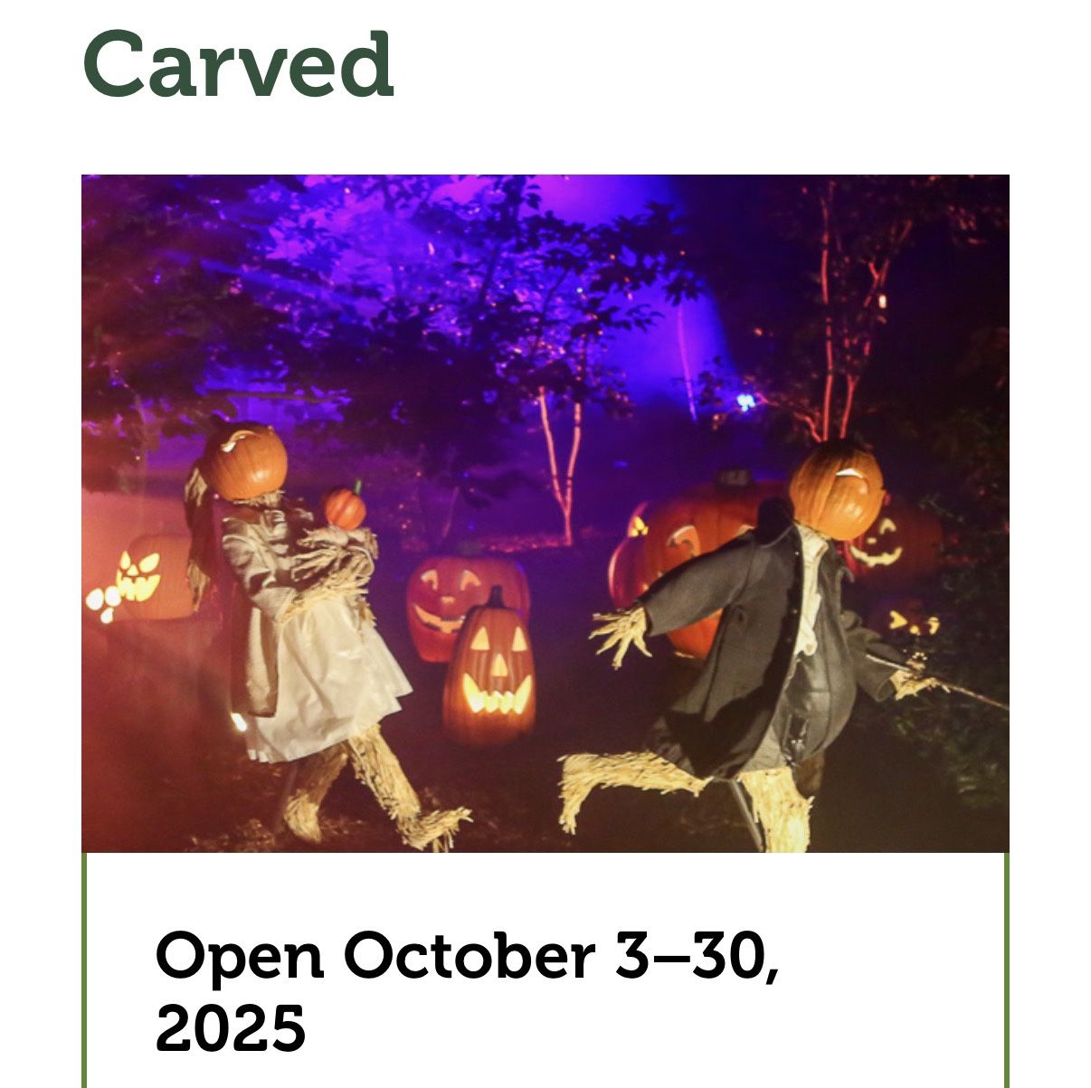 Enchanting Night at Descanso Gardens: Carved Pumpkin Festival (Oct 26, 6PM – 2 Tickets)