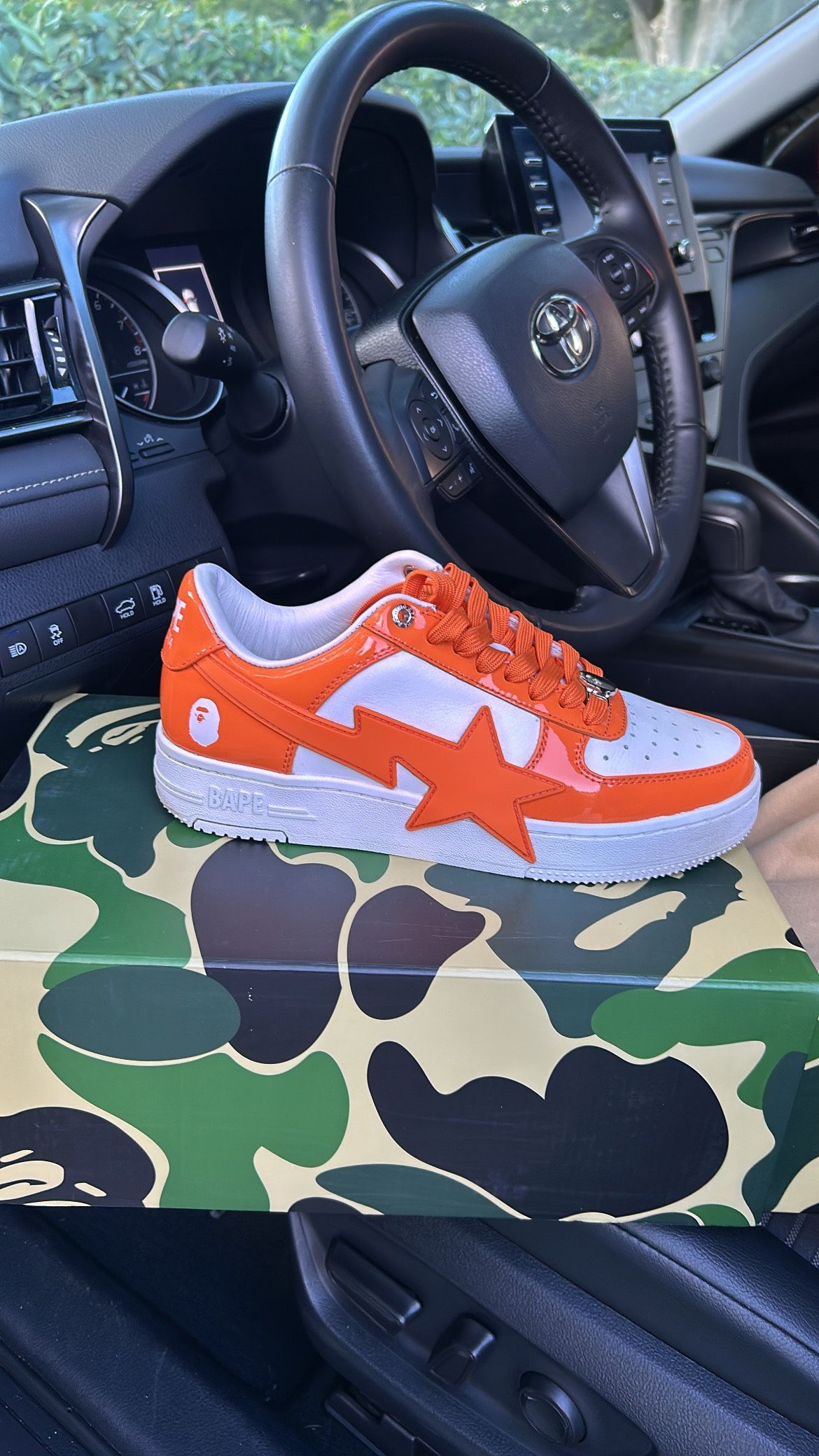 Orange Bathing Bape Sta Low (Size 8) men