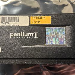 VINTAGE INTEL PENTIUM II 350MHZ SLOT 1 CPU (2-Pack) H-SINK/FAN MMX Tech