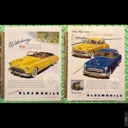 Original 1948 & 1949 Oldsmobile Car Print Ads Lot