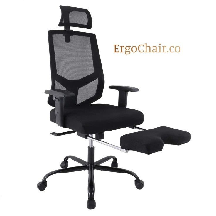 Amazing Ergonomic Mesh Computer Office Chair with Adjustable Armrest/Headrest and Footrest