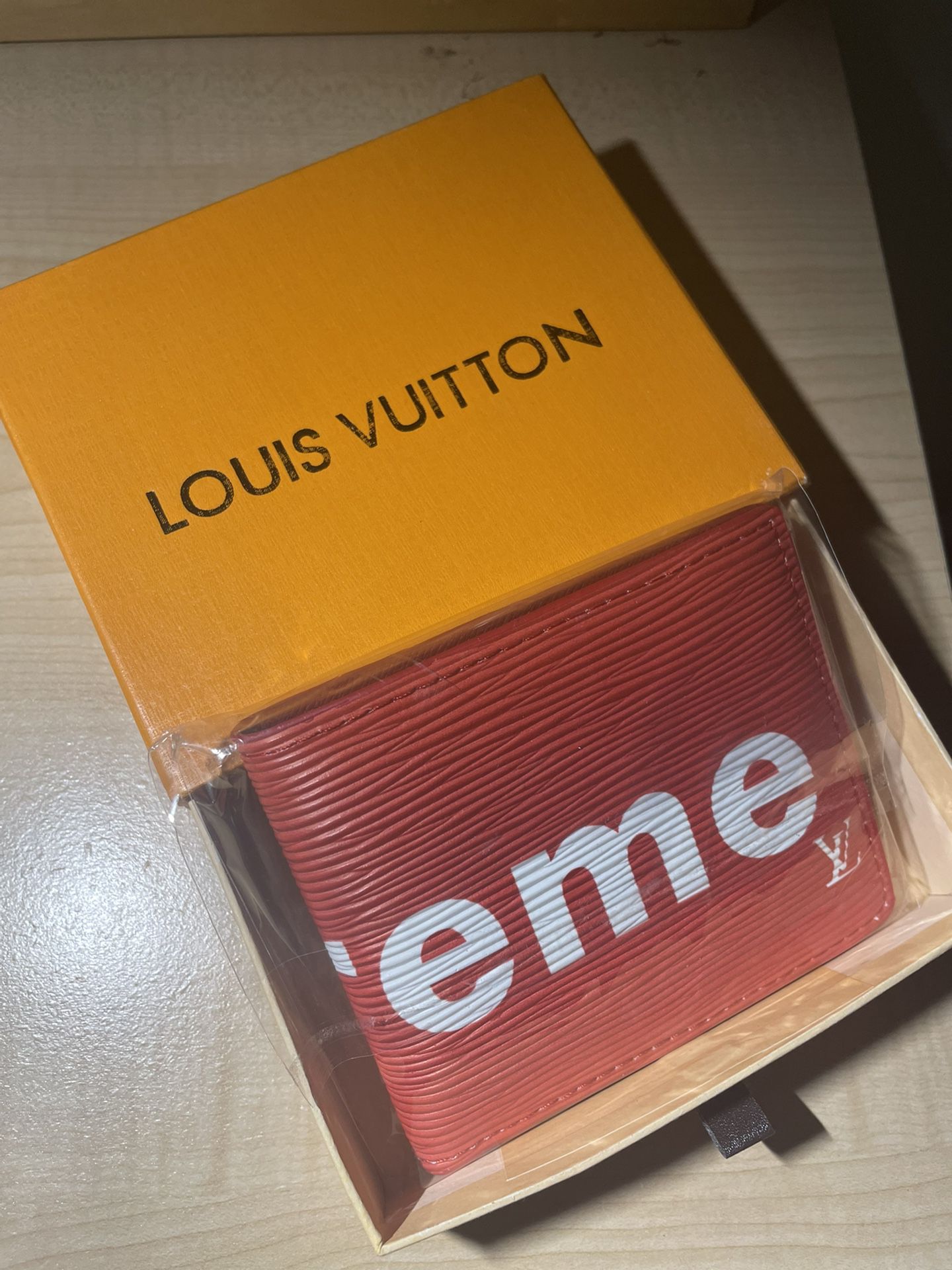 Louis Vuitton X Supreme Epi Red Wallet 