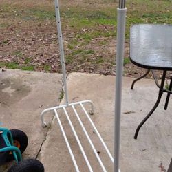 Portable Wardrobe On Wheels Clothes Hanging Adjustable