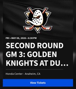 Anaheim Ducks 2nd RND 1st Home Game (Gm 3)