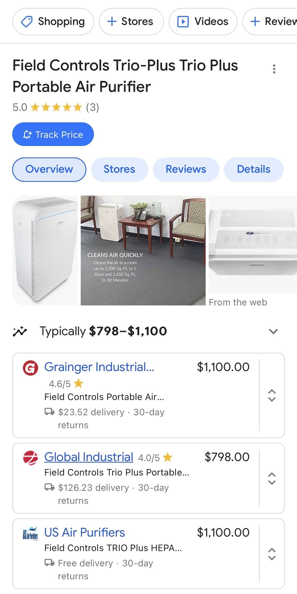 Trio portable air purifier deals