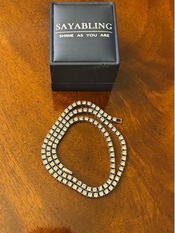 925 Sterling silver tennis necklace