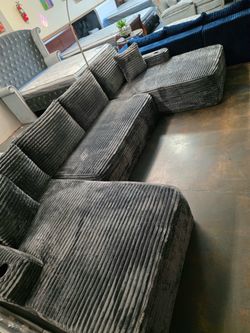 Dark grey sectional