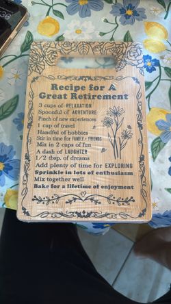 RETIREMENT WOODEN UTENSILS SET