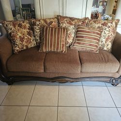 Brown Knit Sofa