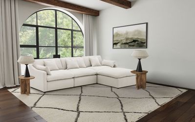 Hobson Ivory 4-piece Upholstered Modular Sectional Sofa