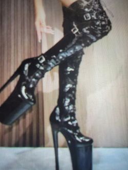 Thigh High Leather Boots