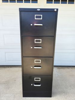 -Office Depot- Black Metal File Cabinet