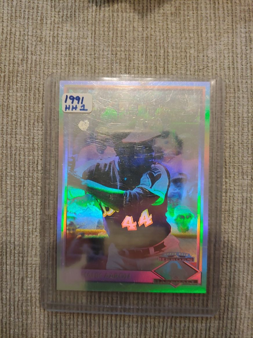 Hank Aaron Hologram baseball card