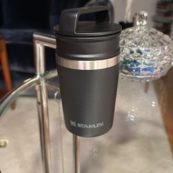 Stanley 8 OZ Insulated Matte Black Tumbler  Lid With  Handle 