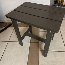 Gray Wooden Side  Table / Plant Stand 